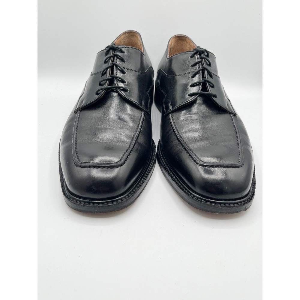 Florsheim Imperial 92662 Men Sz 10.5 EEE Black Leather Moc Toe Derby Shoes Italy